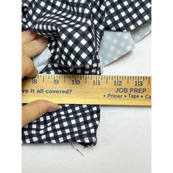 Albion Womens M Black White Gingham 2 Piece Bikini Swimsuit Set Retro High Waist - Picture 4 of 12